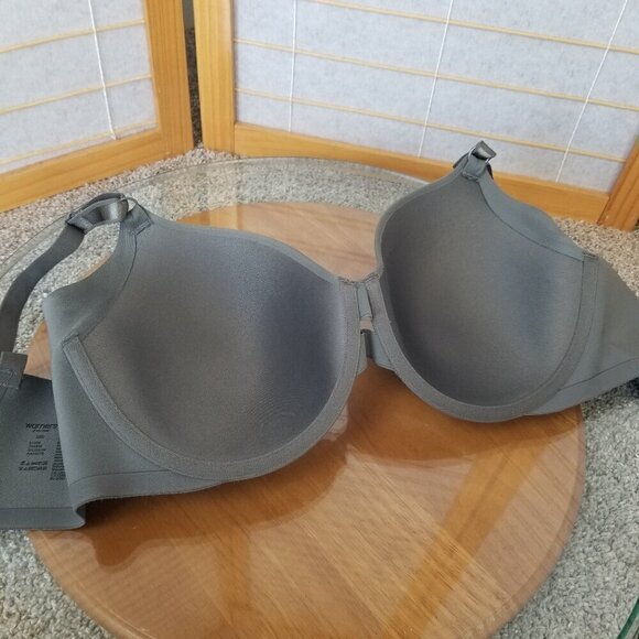 Warners "All You Need" Bra Underwire Gray Smooth 38D Back Closure Padded - Picture 2 of 6